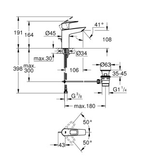 Смеситель для раковины Grohe BauLoop New M-Size 23762001