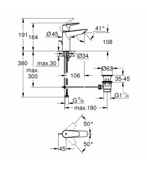 Смеситель для раковины Grohe BauEdge New M-Size 23758001