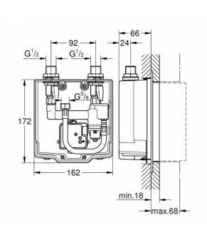 Внутренняя часть смесителя Grohe Eurosmart Cosmopolitan E 36336001