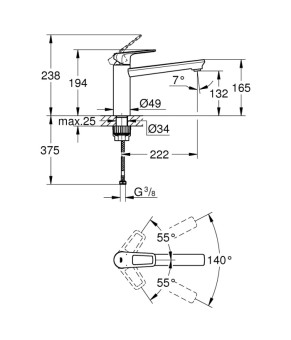 Смеситель для кухни Grohe BauLoop 31706000