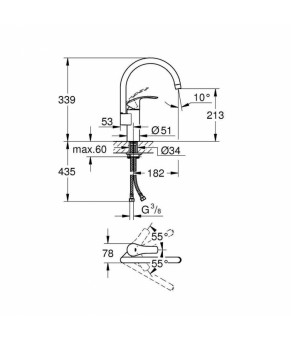 Смеситель для кухни Grohe Eurosmart 33202DC2