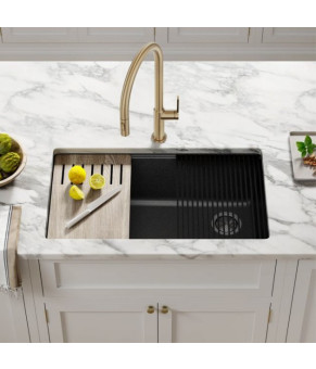 Кварцево-композитная рабочая станция Kraus KGUW2-33MBL