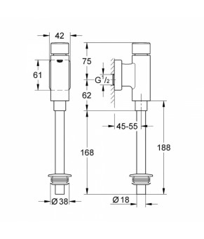 Кран для писсуара Grohe Rondo 37339000