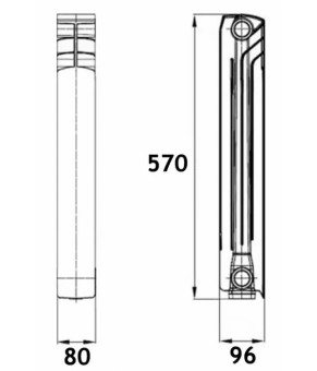 Радиатор биметаллический Thermo Alliance Continental 500/96