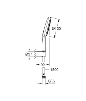 Душевой гарнитур Grohe Rainshower Smartactive 130 26581000