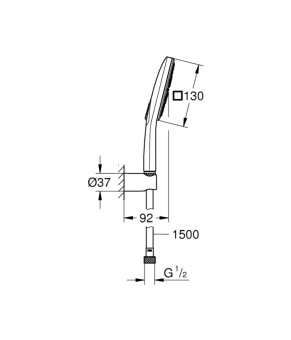 Душевой гарнитур Grohe Rainshower Smartactive Cube 130 26589000