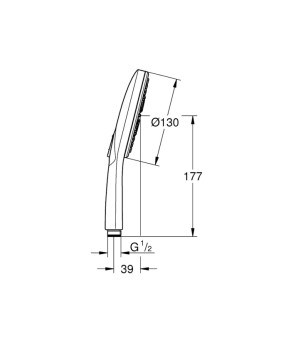 Лейка для ручного душа Grohe Rainshower Smartactive 130 26574000