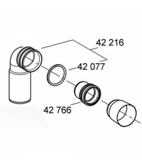 Удлинение сливной трубы для инсталляции Grohe 42766000