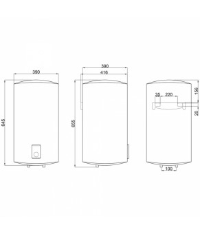 Водонагреватель электрический Thermo Alliance 50 л вертикальный, сухой ТЭН 2,0 кВт D50V20J2(D)K