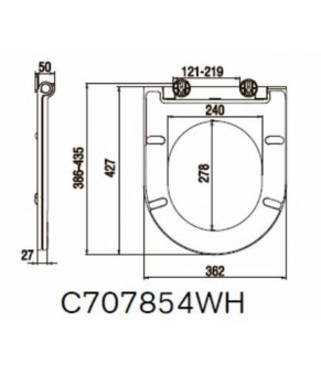 Сидение для унитаза AM.PM Spirit 2.0 C707854WH