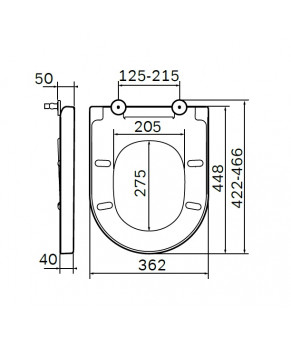 Сиденье для приставного унитаза с микролифтом, быстросъемное AM.PM Spirit 2.0 C707855WH