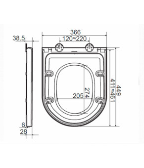 Сиденья для унитаза, микролифт AM.PM Spirit C707856WH