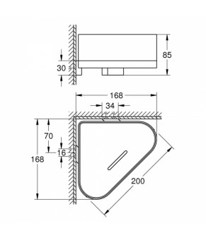 Полка Grohe Selection 41038000 с держателем