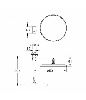 Зеркало косметическое Grohe Selection 41077000