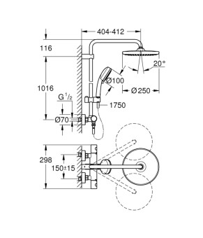 Душевая система Grohe Tempesta Cosmopolitan 26670000
