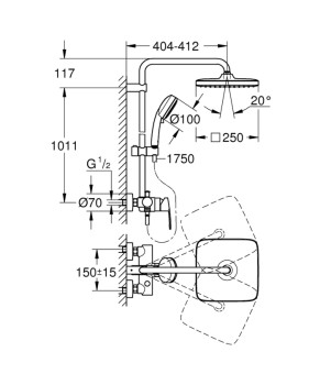 Душевая система Grohe Tempesta Cosmopolitan 26692000