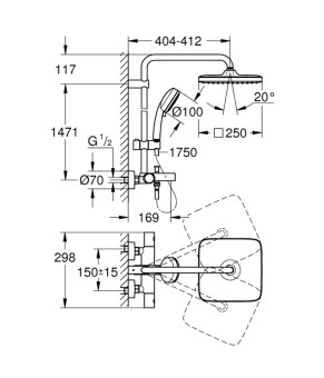 Душевая система Grohe Tempesta Cosmopolitan 26691000