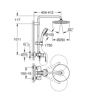 Душевая система Grohe Tempesta Cosmopolitan 26673000