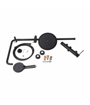 Душевая система Qtap Scorpio QTSCO51105OGB Black Matt (однорычажная, 2 потребителя)