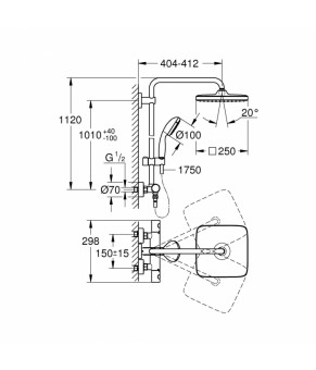 Душевая система Grohe Vitalio Start 26697000