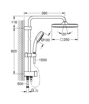 Душевая стойка Grohe Tempesta Cosmopolitan 26694000