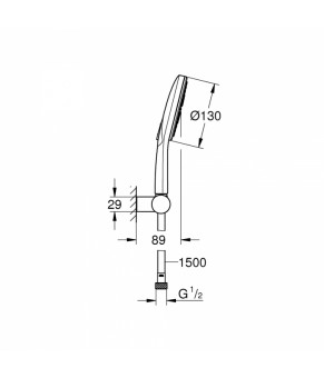 Душевой гарнитур Grohe Rainshower Smartactive 130 26580000