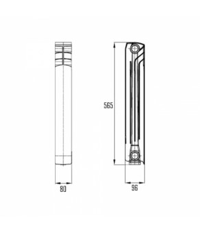 Радиатор алюминиевый Titan 500/96