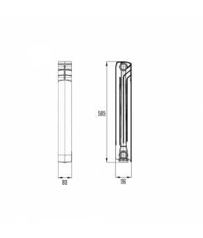 Радиатор алюминиевый Thermo Alliance All-Magnum 500/96 0,83 кг