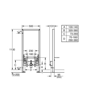Инсталляция для биде Grohe Rapid SL 38553001