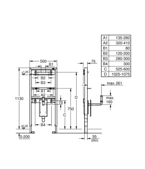 Инсталляция для раковины Grohe Rapid SL 38625001