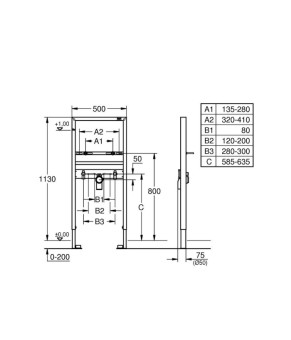 Инсталляция для раковины Grohe Rapid SL 38554001