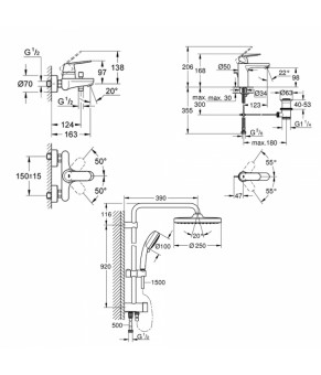 Набор смесителей Grohe Eurosmart Cosmopolitan 126112R