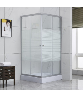 Душевая кабина Lidz Wiezak SC100x80.SAT.LOW.L, стекло Linie 4 мм без поддона
