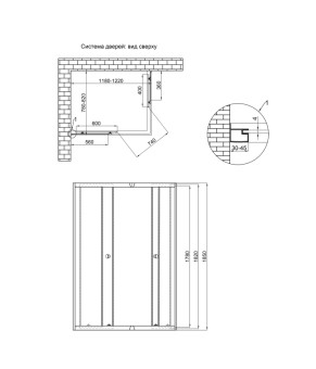 Душевая кабина Lidz Wiezak SC120x80.SAT.LOW.L, стекло Linie 4 мм без поддона