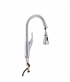 Смеситель для кухни Qtap Swan 9168103UN с выдвижным изливом