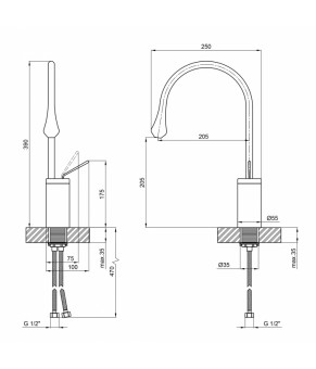 Смеситель для раковины Qtap Virgo 1066H103K