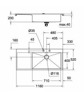 Кухонная мойка Grohe Sink K1000 31582SD0