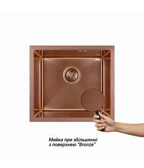 Кухонная мойка Qtap D4843BR 2.7/1.0 мм Bronze (QTD4843BRPVD10)