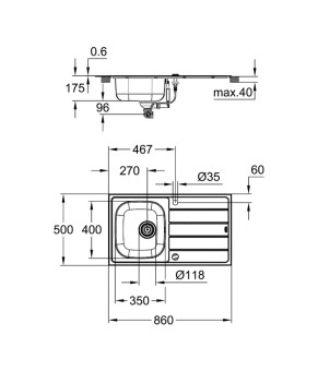 Кухонная мойка Grohe Sink K200 31552SD1