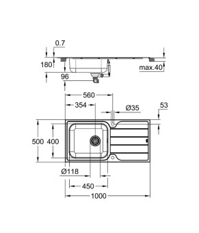 Кухонная мойка Grohe Sink K500 31563SD1