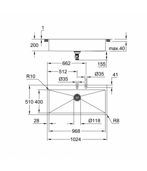 Кухонная мойка Grohe Sink K800 31586SD1