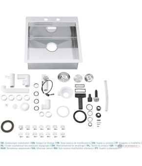 Набор для кухни 2-в-1 Grohe: мойка K800 (31583SD0) + смеситель Minta (32918000)