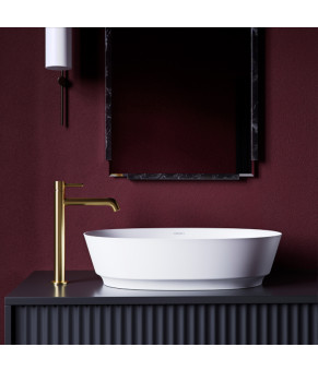 Смеситель для умывальника Omnires Y brushed gold высокий (Y1212GLB)