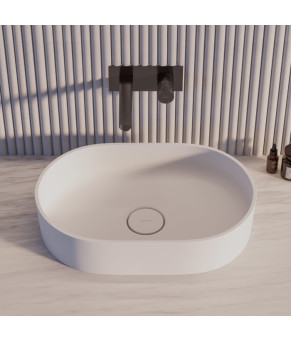 Умывальник Omnires Ovo 55x36 white (OVOUNBM)