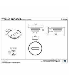 Мыльница стеклянная  SONIA TECNO PROJECT 117048 