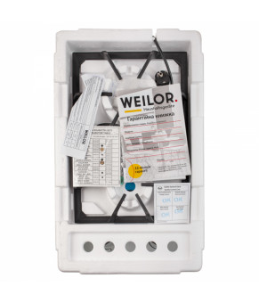 Поверхность газовая Domino на металле WEILOR GM 304 WH