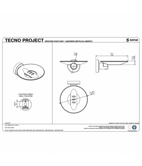 Мыльница металлическая открытая SONIA TECNO PROJECT 116959
