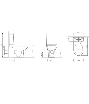 Унитаз-компакт безободковый FlashClean с сиденьем микролифт AM.PM Spirit 2.0 C708600SC