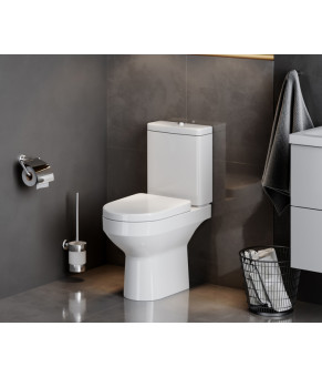 Унитаз-компакт безободковый FlashClean с сиденьем микролифт AM.PM Spirit 2.0 C708600SC