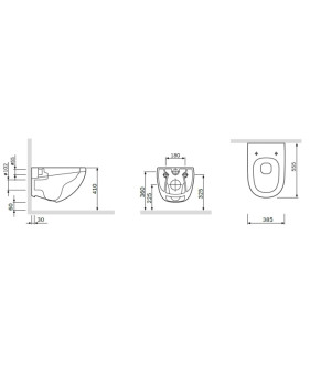 Унитаз подвесной FlashClean AM.PM Sensation C301700WH